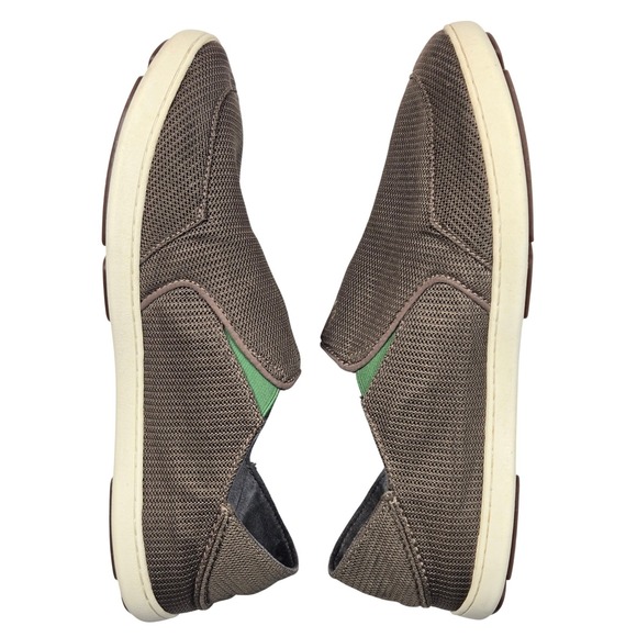 OluKai Nohea Mesh Mens Size 12 Dark Wood Clay Excellent 10188-13AP Slip-On Shoes - Picture 8 of 11